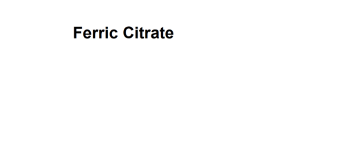 Ferric Citrate