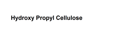 Hydroxy Propyl Cellulose