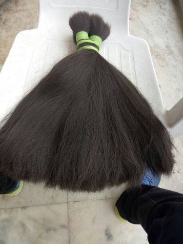 Black Double Drawn Human Hair