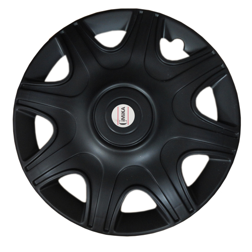 Cimika Wheel Cover - 13 Inch Universal Fit, Matt Black with Scratch Resistance and U.V Resistant Paint