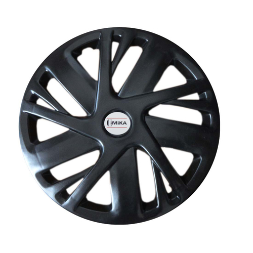 14 Inch Universal Fit Wheel Cover - Matt Black | 5 Coat Scratch Resistant, U.V Resistant, Sporty Design