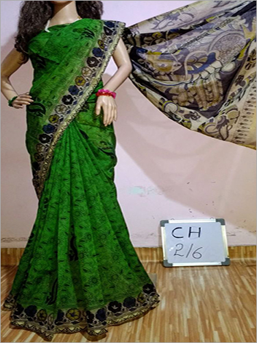 Kalamkari Handmade Chandari Silk Sarees