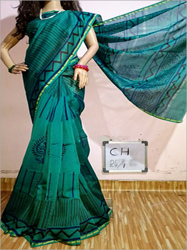 Kalamkari Handmade Chandari Silk Sarees