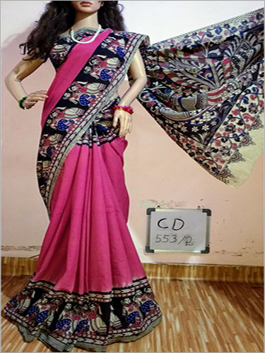 Kalamkari Hand made Mullmal Cotton Sarees