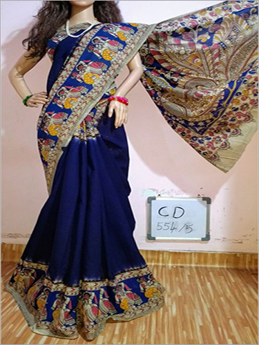 Kalamkari Hand made Mullmal Cotton Sarees