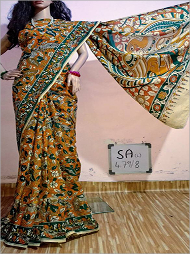 Kalamkari Hand made Soft Silk Sarees