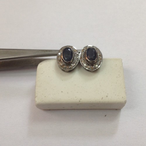 Sapphire Oval Earring