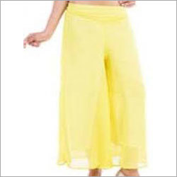 Ladies Yellow Palazzo Pants