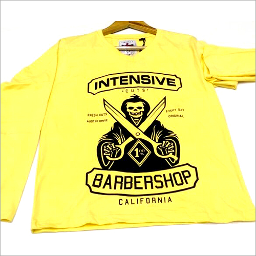 Yellow Round Neck Full T-Shirt