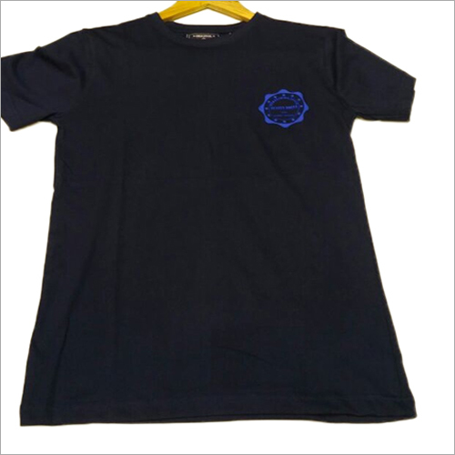 Black Round Neck Half T-Shirt