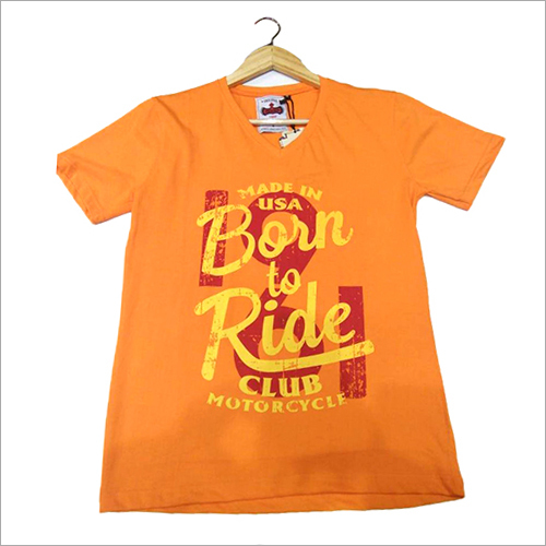 Yellow Round Neck Half T-Shirt