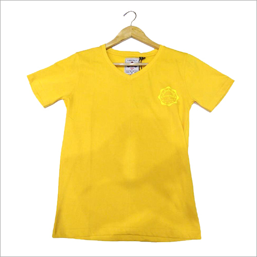 Yellow Round Neck Half T-Shirt