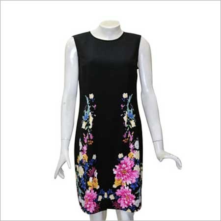 Ladies Floral Print One Piece Dress