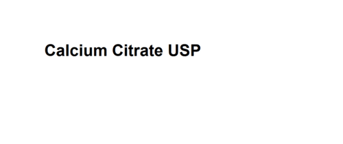 Calcium Citrate Usp C12H18Ca3O18