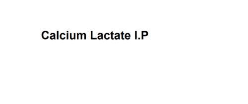 Calcium Lactate I.P