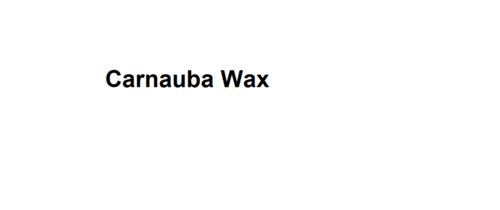 Carnauba Wax