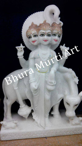 Dattatreya White Marble Murti