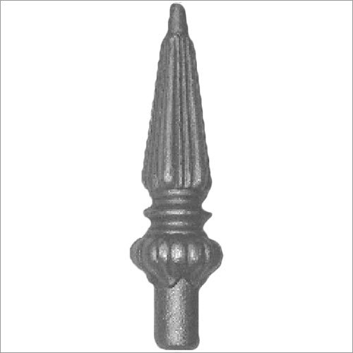 Pointed Railheads - Cast Iron, Varied Sizes, Dark Gray | Durable Design, Weather Resistant, Easy Installation, Secure Fitting, Powder Coated Finish
