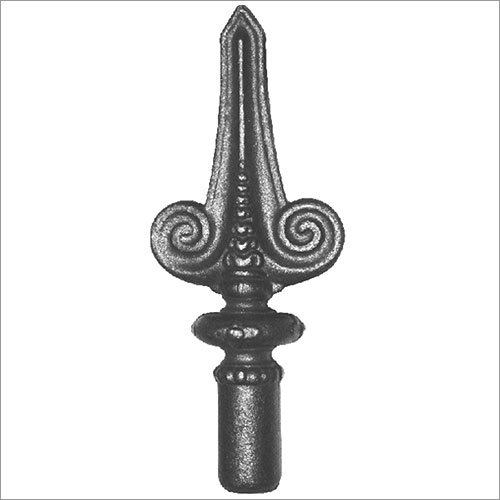 Pointed Railheads - Cast Iron, 12 Inches, Black Coating | Durable, Corrosion Resistant, Easy Installation