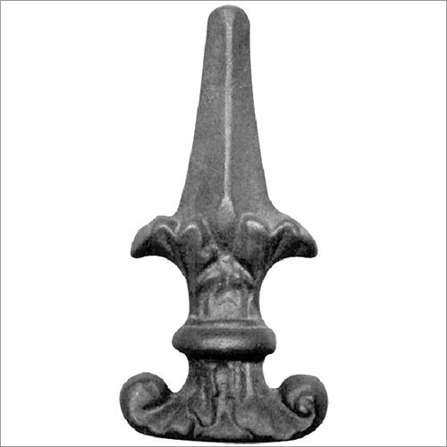 Pointed Railheads - Cast Iron, Varied Sizes, Dark Gray | Corrosion Resistant, Durable Design, Easy Installation, Weather Resistant, Elegant Style