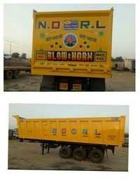 Tipper Trailer - Steel Body, Variable Dimensions | Hydraulic Tipping Mechanism, Tandem Axle, 10-30 Tonnes Payload Capacity, Air Braking System, Yellow