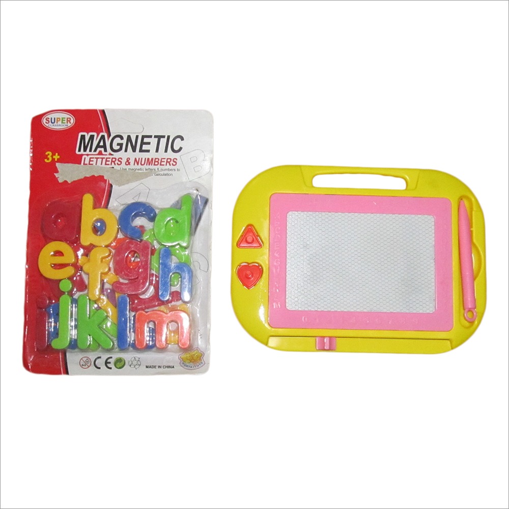 PTCMART Small Multicolor Magic Slate And Magnetic Letters For Kids