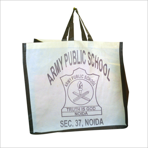Non Woven School Bag - Non-Woven Fabric, Variable Size, Off-White | Durable, Moisture-Proof, Tear-Resistant, Reinforced Handles