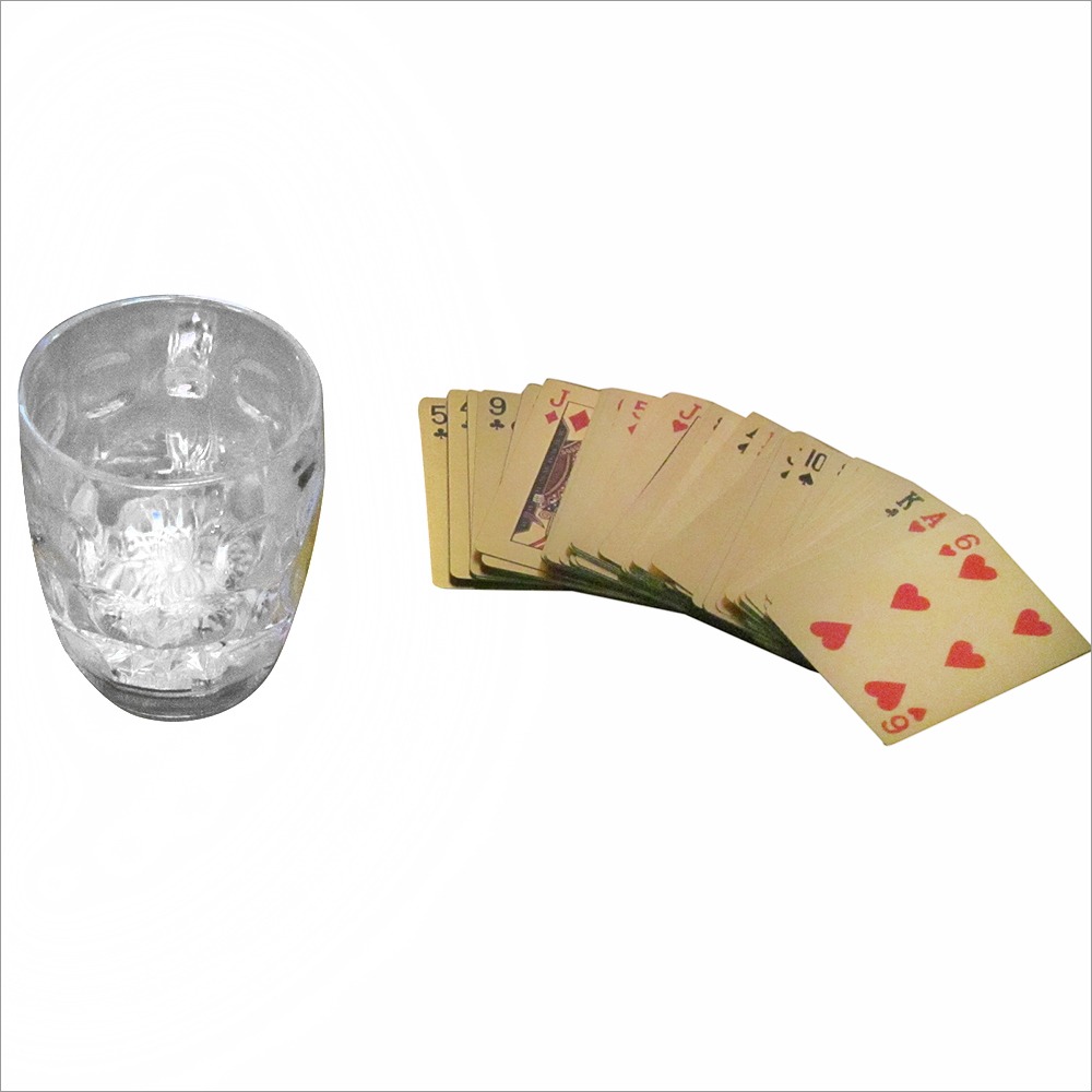 PTCMART LED Flashing 7 Colour Changing Liquid Mug With Gold Cards