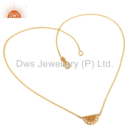 14k Gold 925 Silver Diamond Chain Necklace