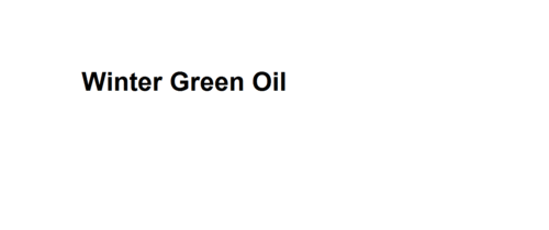 Winter Green Oil
