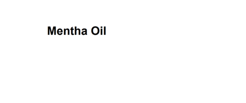Mentha Oil