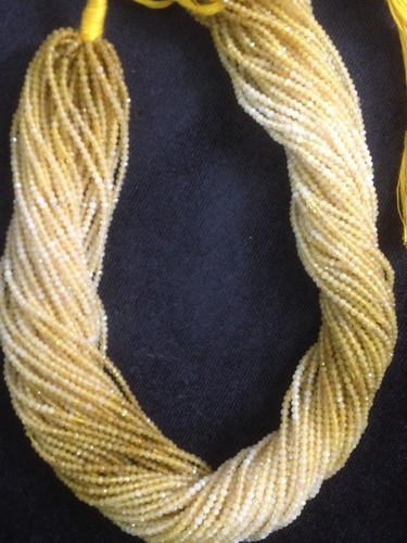 Yellow Opal Micro Faceted Beads