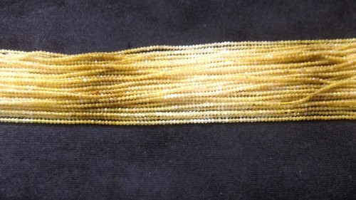 Yellow Opal Micro Rondell Faceted Beads