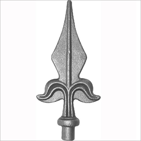 Drop Forged Railhead - Drop Forged Iron, Varied Sizes, Powder Coated | Spearhead Design, Corrosion Resistant, Threaded Mounting