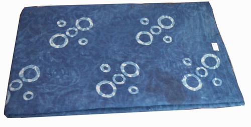 Blue Hand Block Printed Cotton Indigo Bagru Dabu Fabric