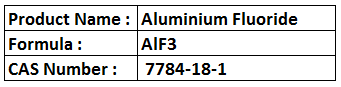 Aluminium Fluoride - White Crystalline Solid, AlF3, 3.10 g/cm³ Density, High Purity, Chemical Stability