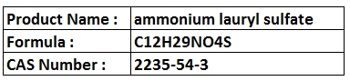 Ammonium Lauryl Sulfate - White