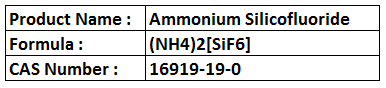 Ammonium Silicofluoride - White Crystals, Density 2.01 g/cm³ | Disinfectant, Glass Etching, Metal Casting, Electroplating