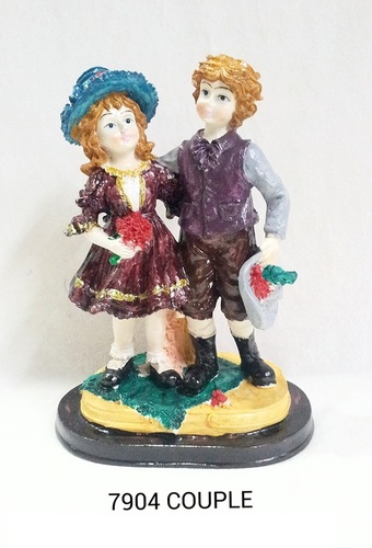 Couple Statue - Ceramic, 609.6mm Height | Polished Finish, Modern Art Design, Music Theme, Ideal for Home and Holiday Decoration