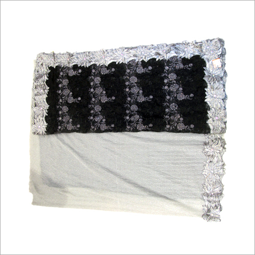 Wedding & Bridal Sarees - Silk Lace, 5.5m Length, Black | Elegant Design, Floral Embroidery, Comfortable Fit