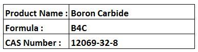 Boron Carbide - Semiconductor Black, B4C Formula | High Hardness, Neutron Absorption, Abrasion Resistant