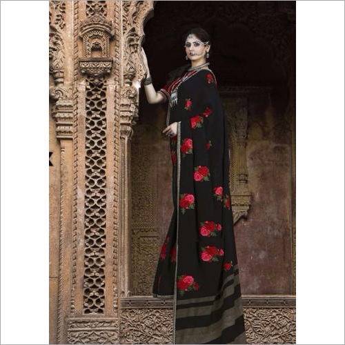 Black Designer Saree