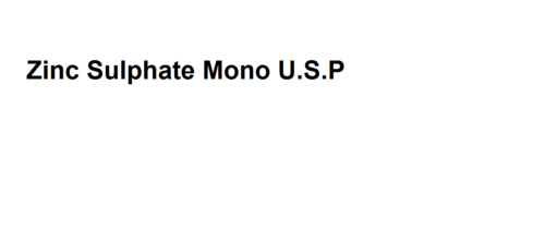 Zinc Sulphate Mono U.S.P