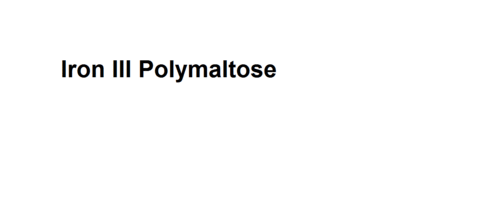 Iron III Polymaltose By B SHAH & SONS