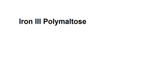 Iron III Polymaltose