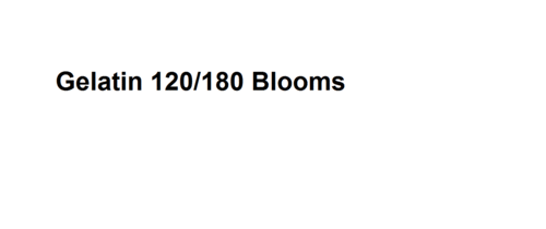 Gelatin 120/180 Blooms