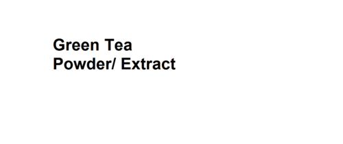 Green Tea Powder/ Extract By B SHAH & SONS