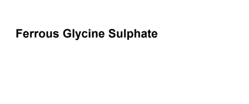 Ferrous Glycine Sulphate By B SHAH & SONS