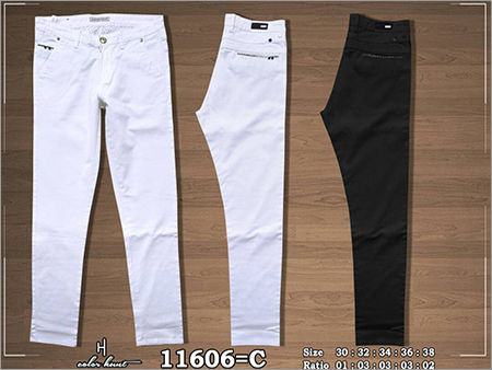 White And Black Cotton Trousers