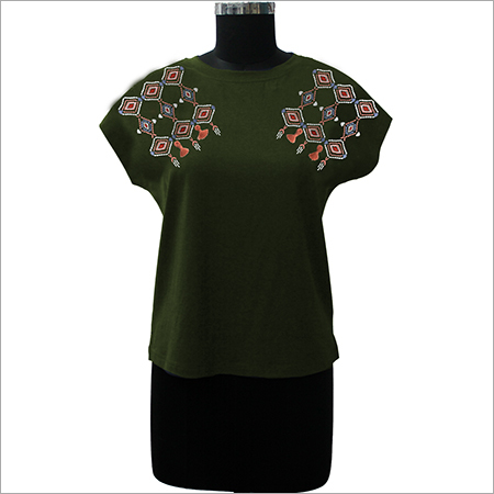 Embroidered tshirt with tassels